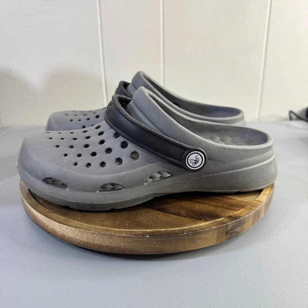 Joybees Kids Clogs Gray Rubber Slip On Water Shoes Size J2